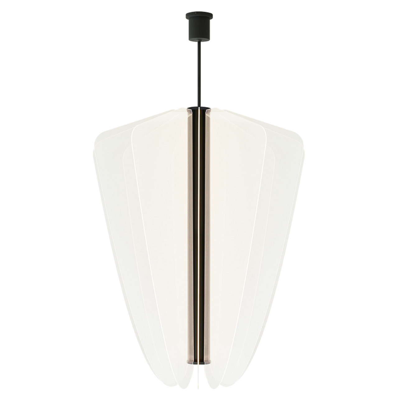 Nyra Chandelier, 1-Light, LED, Nightshade Black, Acrylic, 42.25"W (700NYR42B-LED930 70PDEUL)