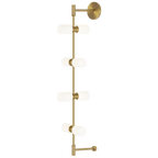 ModernRail Wall Sconce, 8-Light, LED, Aged Brass, 36"H (700MDWS3CRR 70DR3LD)