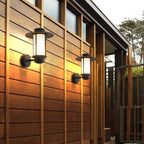 Top Hats Shape Aluminum LED Waterproof Black Retro Outdoor Wall Lights