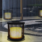 Cage Shape Waterproof Black Retro Classic Outdoor Lanterns Outdoor Lamp