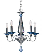 Jasmine Chandelier, 5-Light, Polished Silver, Clear Optic Crystal, 20"W (9675-40CL XUHKC)