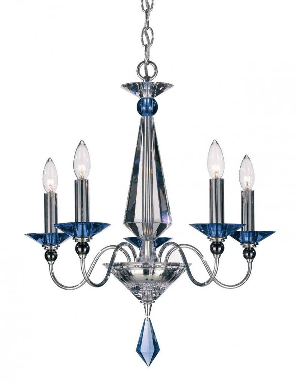 Jasmine Chandelier, 15-Light, Polished Silver, Clear Optic Crystal, 36"W (9685-40CL MYLL8)