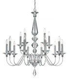 Jasmine Chandelier, 15-Light, Polished Silver, Clear Optic Crystal, 36"W (9685-40CL MYLL8)