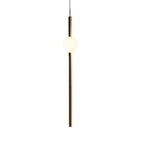 1 Light Metal Glass Pendant Lighting Minimalism Linear Round Ceiling Light