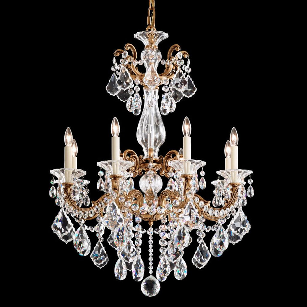 Renaissance Chandelier, 13-Light, Black, Clear Swarovski Crystal, 33"W (3790-51S 1HZTJP)