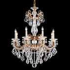 Renaissance Chandelier, 13-Light, Black, Clear Swarovski Crystal, 33"W (3790-51S 1HZTJP)