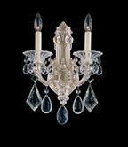 La Scala Wall Sconce, 2-Light, French Gold, Clear Swarovski Crystal, 16.5"H (5070-26S 17QPZP)