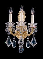 La Scala Wall Sconce, 3-Light, Heirloom Bronze, Clear Heritage Crystal, 17"H (5071-76 1T3R5)