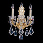Sarella Wall Sconce, 2-Light, Polished Stainless Steel, Clear Heritage Crystal, 23"H (RS8332N-401H 1HWVU4)