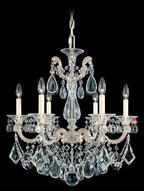 La Scala Chandelier, 6-Light, Heirloom Bronze, Clear Heritage Crystal, 23"W (5072-76 1T3TT)