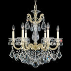 La Scala Chandelier, 8-Light, French Gold, Clear Swarovski Crystal, 25"W (5007-26S 1HZTKM)