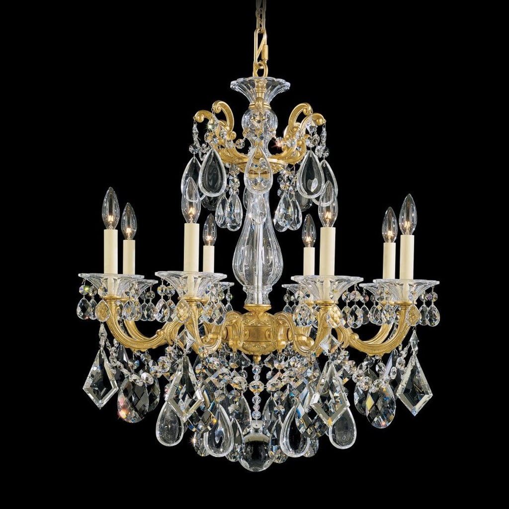 La Scala Chandelier, 6-Light, French Gold, Clear Swarovski Crystal, 23"W (5072-26S 1HZTMH)