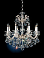 La Scala Chandelier, 8-Light, Heirloom Bronze, Clear Swarovski Crystal, 25"W (5073-76S AY8MA)