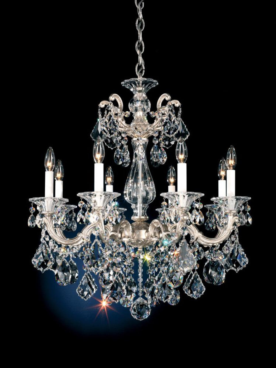 La Scala Chandelier, 6-Light, Heirloom Bronze, Clear Swarovski Crystal, 23"W (5072-76S AY8M4)
