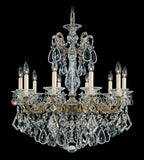 La Scala Chandelier, 10-Light, Heirloom Gold, Clear Heritage Crystal, 28"W (5074-22 1T4RD)