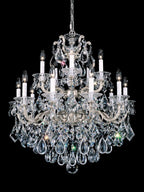La Scala Chandelier, 24-Light, Parchment Gold, Clear Swarovski Crystal, 46"W (5013-27S AY9NL)
