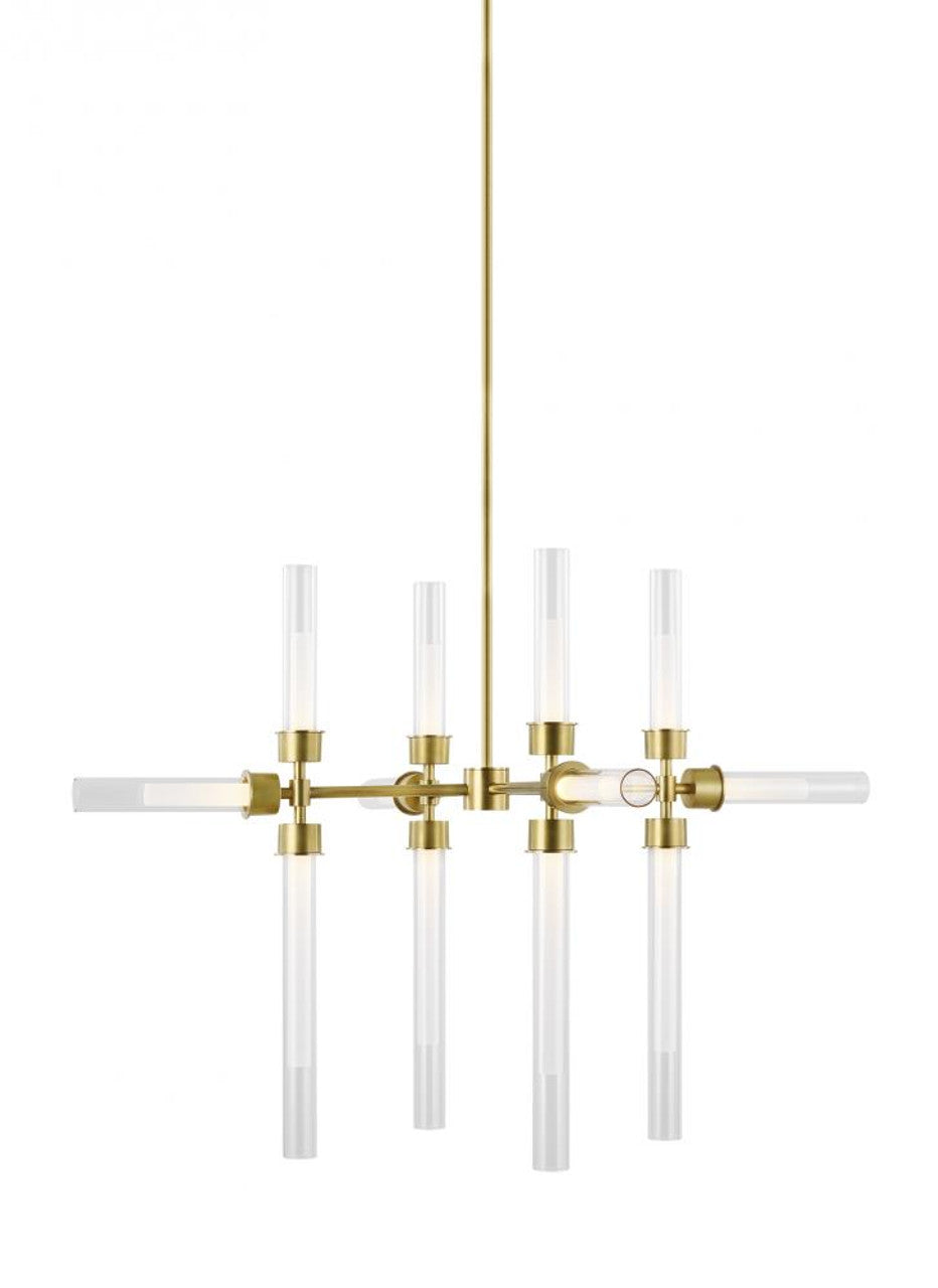Linger Chandelier, 12-Light, LED, Brass, Natural Brass, 38.4"W (700LNG12NB-LED930 70P9E4W)