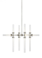 Linger Chandelier, 12-Light, LED, Nickel, Polished Nickel, 38.4"W (700LNG12N-LED930 70P9E4X)