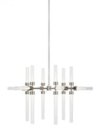 Linger Chandelier, 12-Light, LED, Nickel, Polished Nickel, 38.4"W (700LNG12N-LED930 70P9E4X)