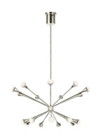 Lody Chandelier, 18-Light, 2-Tier, LED, Matte Black, Acrylic, 32"W (700LDY18B-LED930 70P9E58)