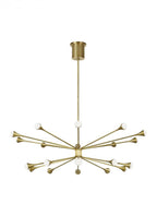 Lody Chandelier, 20-Light, 2-Tier, LED, Aged Brass, Acrylic, 48"W (700LDY20R-LED930 70P9E5E)