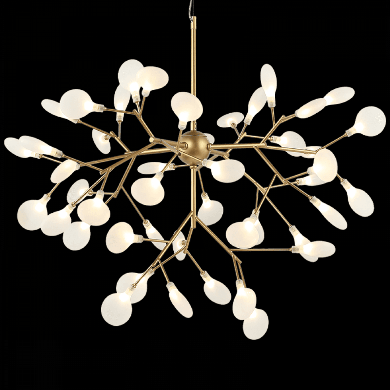 Hydrangea Bloom Chandelier, 45-Light, Matte Black, 35.38"W (C69836MB 3060PMU)