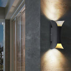 Curved LED Up and Down Lighting Waterproof Modern Outdoor Wall Lights