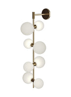 ModernRail Wall Sconce, 8-Light, LED, Aged Brass, 36"H (700MDWS3CRS 70DR3LE)