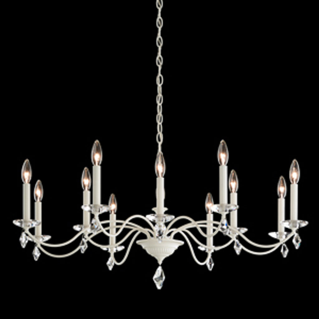 Modique Chandelier, 6-Light, Polished Silver, Clear Heritage Crystal, 32"W (MD1006N-40H 1J00DJ)