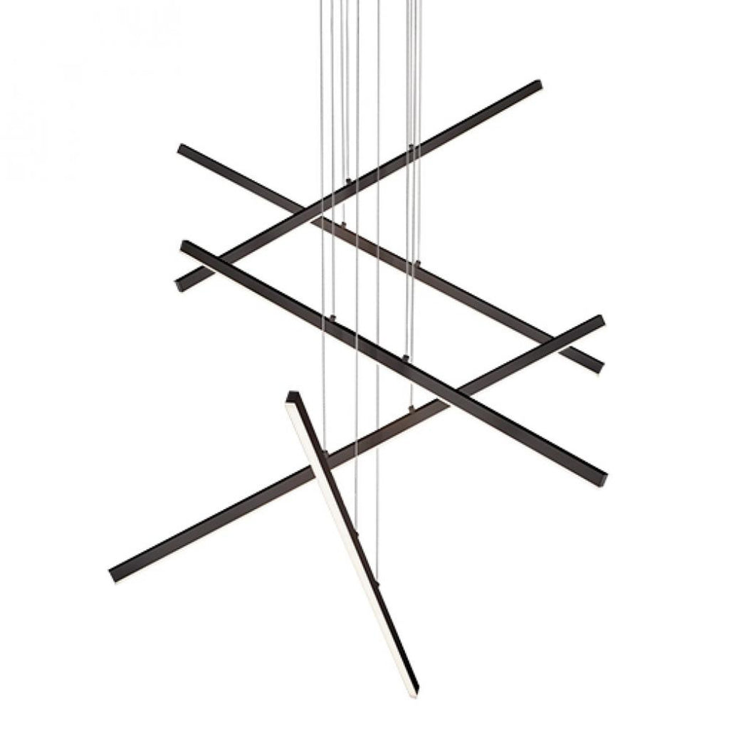 Z-Bar Pendant Rise, Large Square, LED, Matte White, 50.5"W (ZBP-48-RS-SW-MWT-CNP 407UENU)