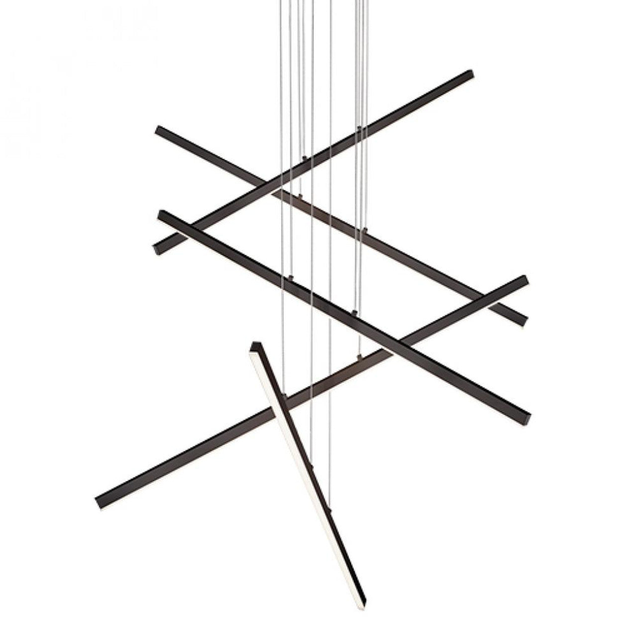 Z-Bar Pendant Rise, Large Square, LED, Matte White, 50.5"W (ZBP-48-RS-SW-MWT-CNP 407UENU)