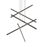 Z-Bar Pendant Rise, Large Square, LED, Matte Black, 50.5"W (ZBP-48-RS-SW-MTB-CNP 407UENT)