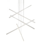 Z-Bar Pendant Rise, Large Square, LED, Matte White, 50.5"W (ZBP-48-RS-SW-MWT-CNP 407UENU)