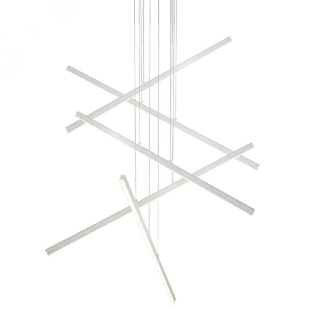 Z-Bar Pendant Rise, Large Square, LED, Matte White, 50.5"W (ZBP-48-RS-SW-MWT-CNP 407UENU)