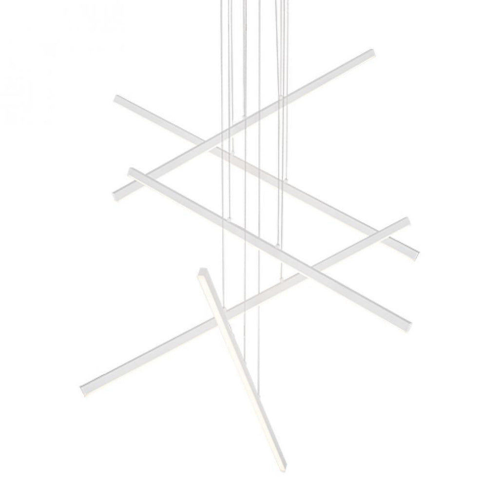 Z-Bar Pendant Rise, Large Rectangle, LED, Matte Black, 56.25"W (ZBP-54-RR-SW-MTB-CNP 407UFK3)