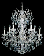 New Orleans Chandelier, 10-Light, Etruscan Gold, Clear Swarovski Crystal, 28"W (3657-23S 1E501)