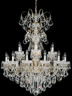 New Orleans Chandelier, 18-Light, Heirloom Gold, Clear Swarovski Crystal, 36"W (3660-22S 17QVUW)