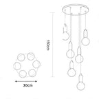Acrylic Bubble Globe LED Modern Pendant Light Hanging Lamp Island Lights