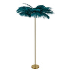 30 Inch Statement Ostrich Feather Decorative Accent Floor Lamp