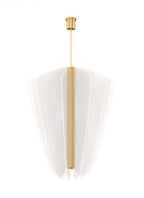 Nyra Chandelier, 1-Light, LED, Plated Brass, Acrylic, 42.25"W (700NYR42BR-LED930 70PDEUM)
