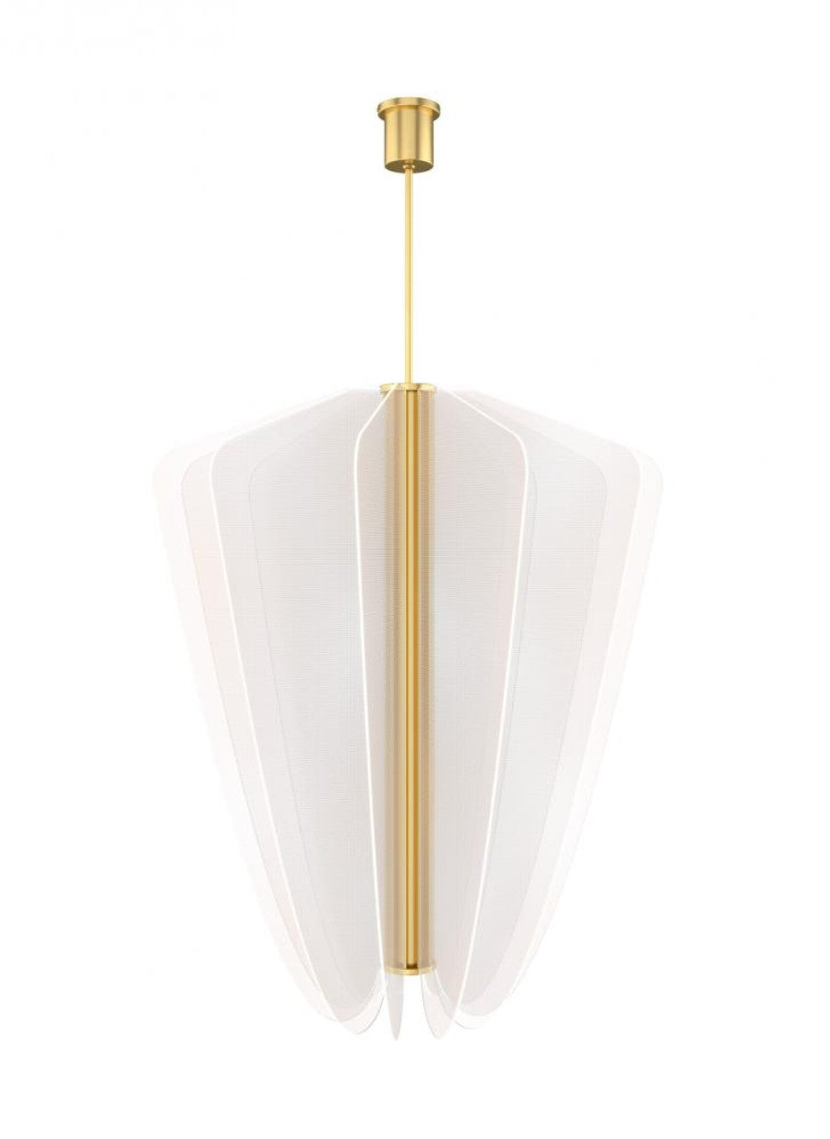 Nyra Chandelier, 1-Light, LED, Plated Brass, Acrylic, 42.25"W (700NYR42BR-LED930 70PDEUM)