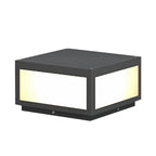 Black Square Cube Outdoor Post LED Pier Mount Light