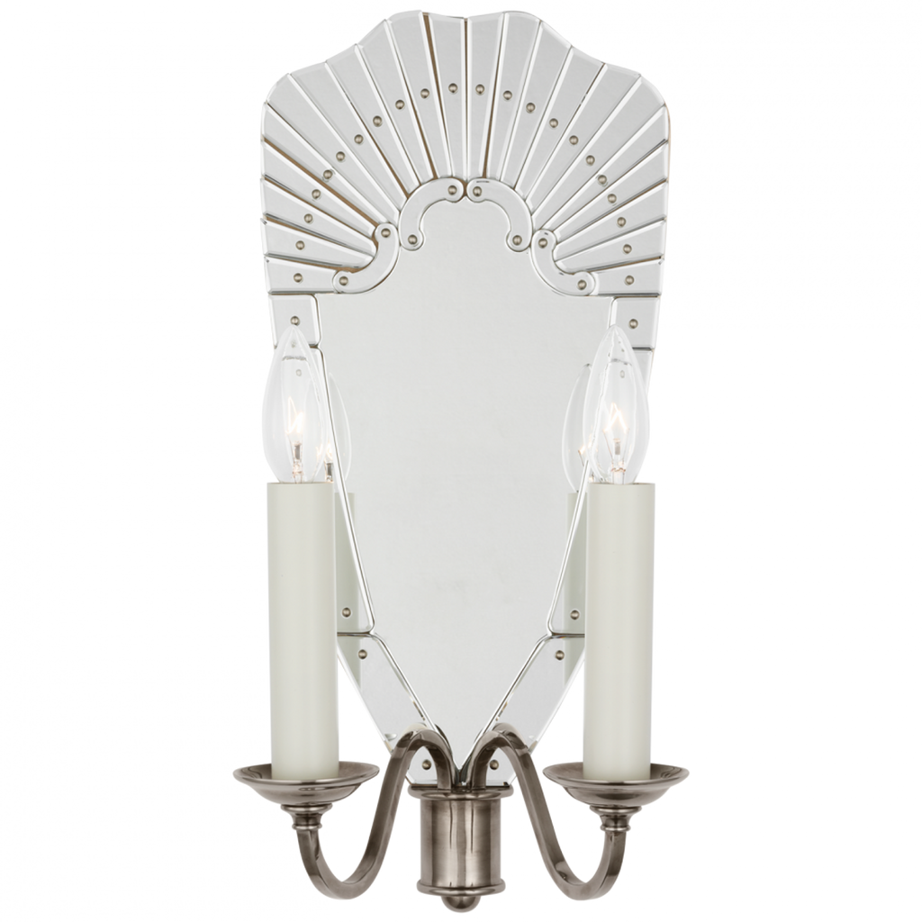 Adelaide Large Double Sconce - Mirror and Butler's Silver