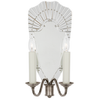Adelaide Large Double Sconce - Mirror and Butler's Silver