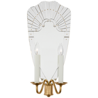 Adelaide Extra Large Double Sconce - Mirror and Natural Brass