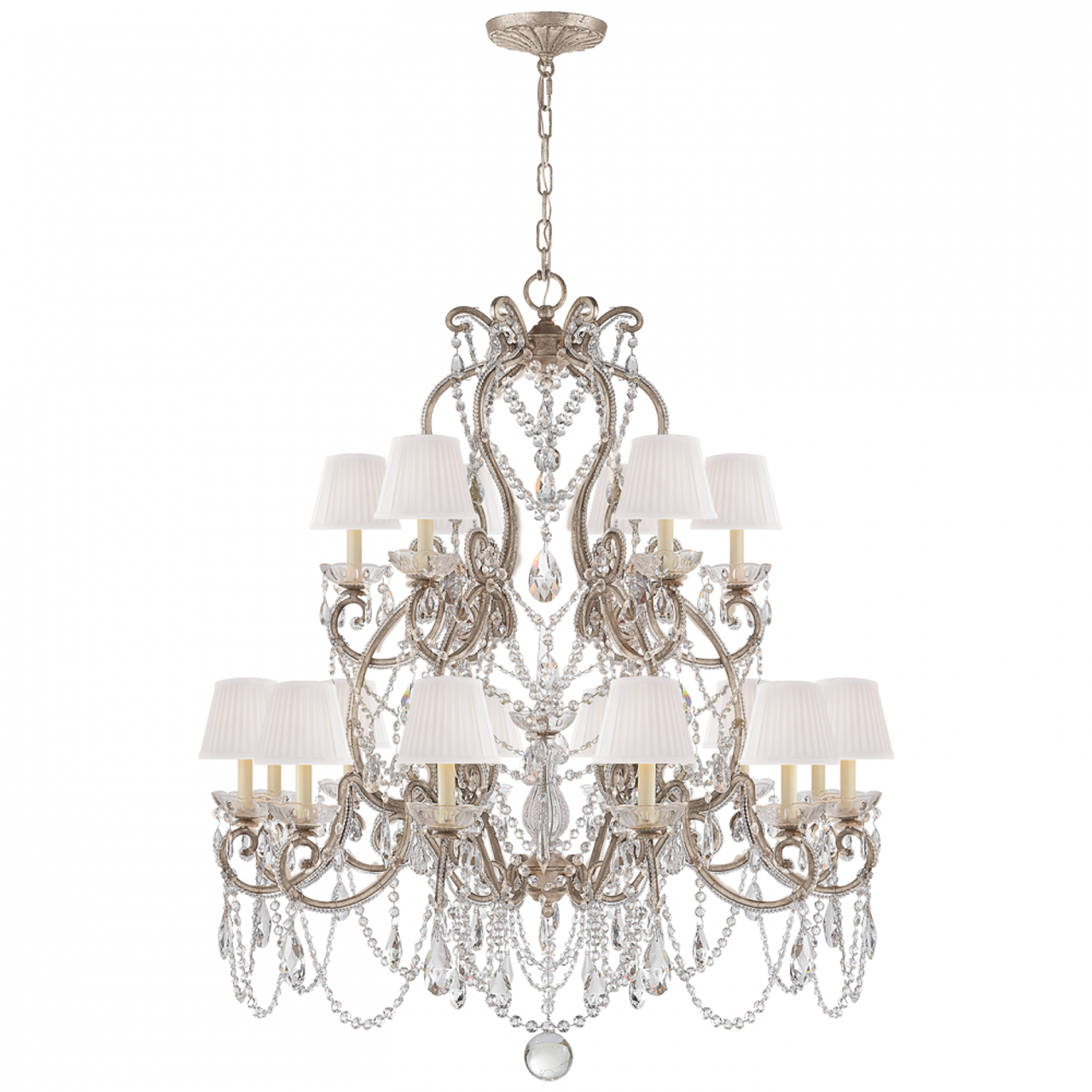 Adrianna Medium Chandelier - Gilded Iron