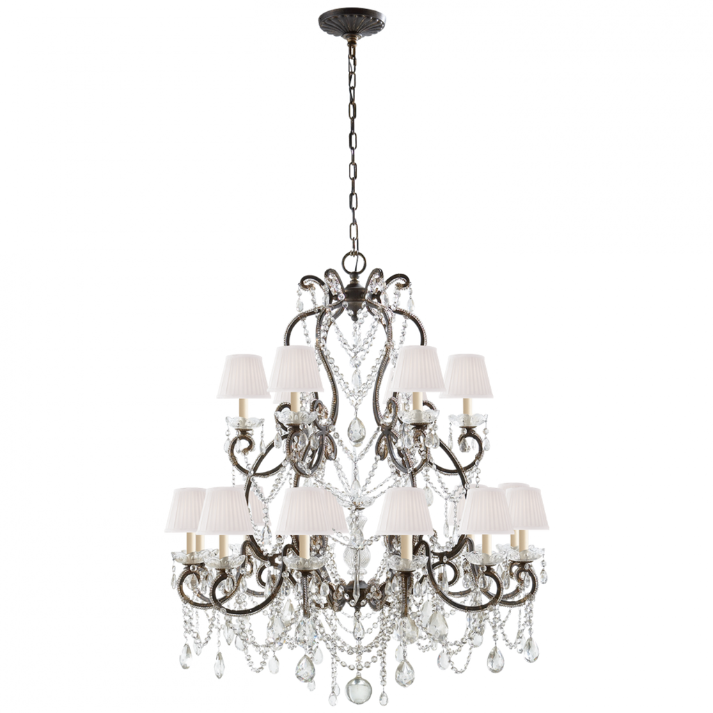 Adrianna Large Chandelier - Antiqued Gild