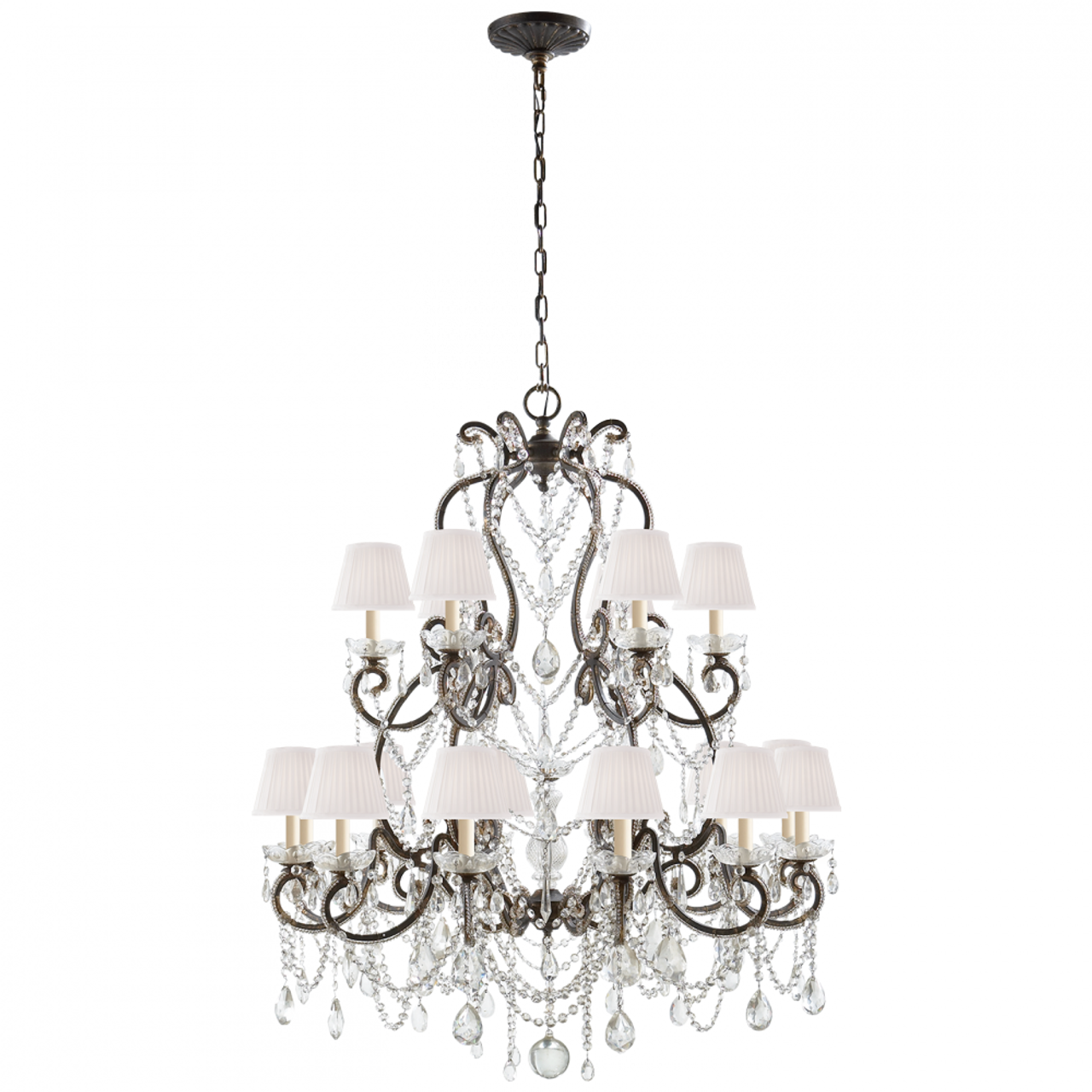 Adrianna Large Chandelier - Antiqued Gild