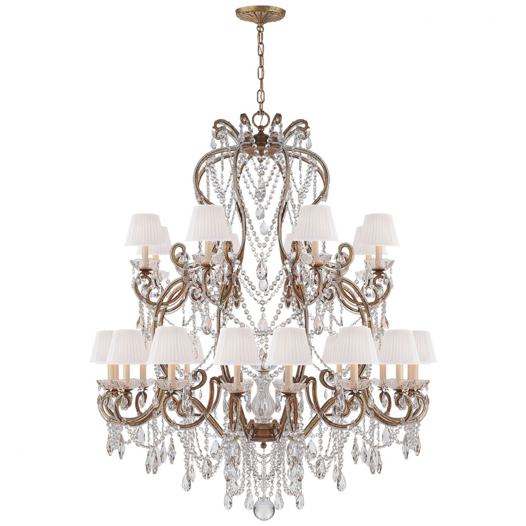 Adrianna Large Chandelier - Gilded Iron