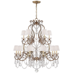 Adrianna Medium Chandelier - Gilded Iron